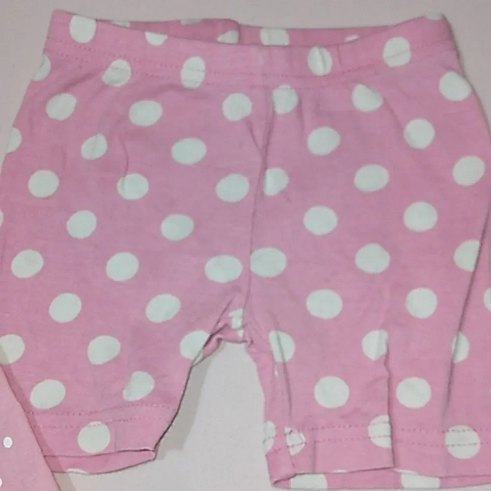 Carters Girls 12 months Pink White Polka Dot Pants Shorts Bundle